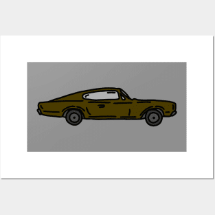 retro muscle cars Posters and Art